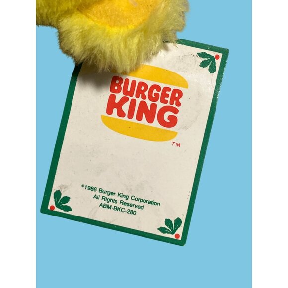 Crayola Burger King Plush Yellow Teddy Bear 1986 Vintage - Picture 10 of 12
